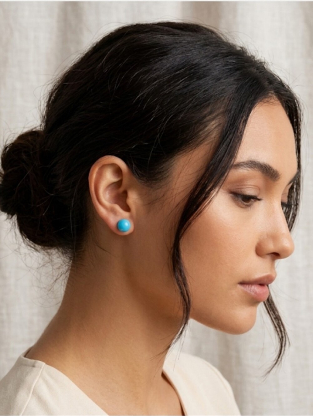 Blue/turquoise Ball Earrings